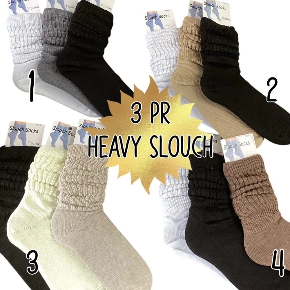 🍂3 Pair Thick/Chunky Slouch Socks Ladies